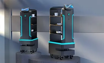 De Flash-robot voor voedselbezorging schittert en blinkt moeiteloos uit, zelf...